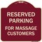Signmission Designer Series For Massage Customers, Burgundy Heavy-Gauge Aluminum Sign, 18" x 18", BU-1818-23946 A-DES-BU-1818-23946 - alternate 1